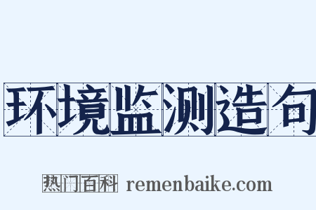 环境监测造句是什么意思的图片